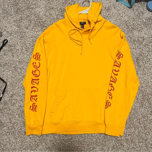 Forever 21 men yellow graphic hoodie - Picture 1 of 3